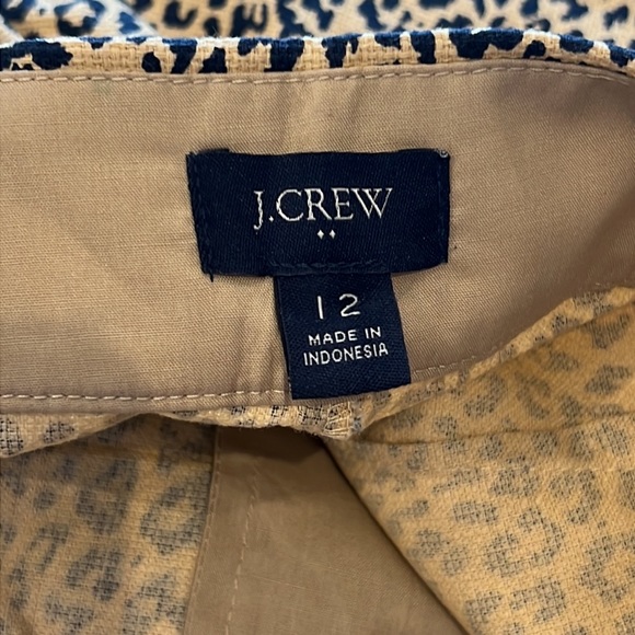 J crew cheetah print shorts size 12 - Picture 2 of 4